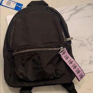 Adidas Black Backpack with Purple Tag
